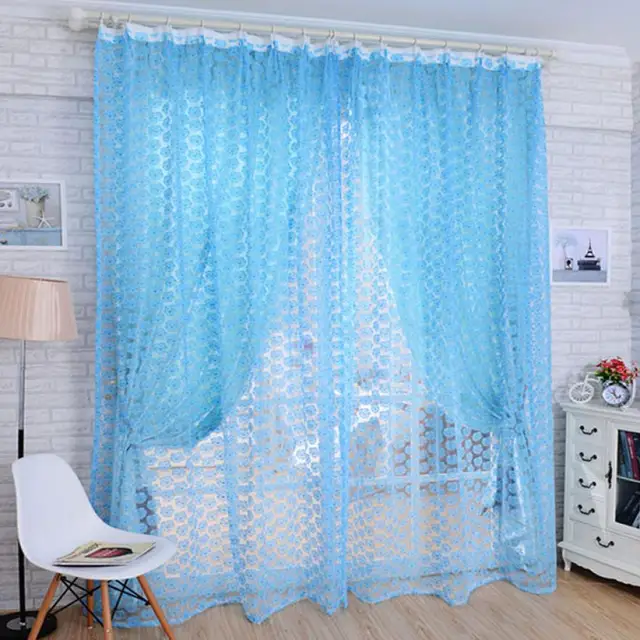 Rideau Voilage 2018 Fashion Rose Tulle Window Screens Door Balcony ... Rideau Voilage 2018 Fashion Rose Tulle Window Screens Door Balcony ...