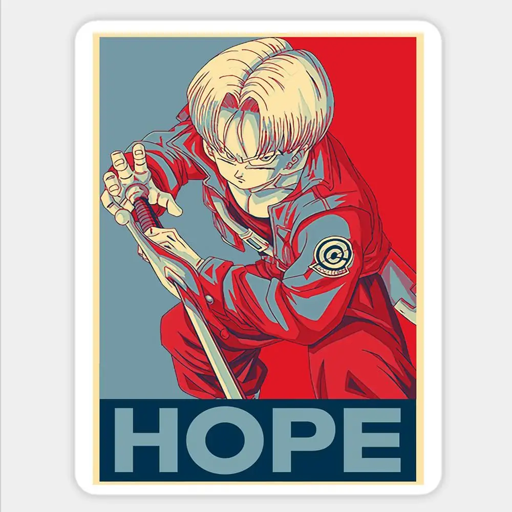 

1pcs Dragon Ball Hope Goku Comics Sticker For Kids Toy Luggage Skateboard Phone On Laptop Motor Bicycle Wall Guitar Stickers