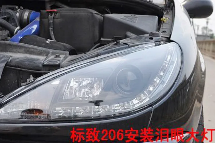 Автомобильный Стайлинг светодиодный HID Rio светодиодный чехол для фары для peugeot 206 1998-2004 Биксеноновые линзы ближнего света
