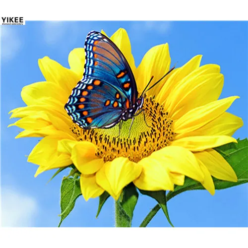 Diamond Bordir Kupu Kupu 5d Cross Stitch Kupu Kupu Dan Bunga