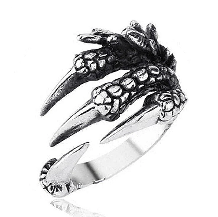Details about Men's Vintage Dragon Claw Sapphire CZ 316L Stainless Steel Biker Ring Silver Details about Men's Vintage Dragon Claw Sapphire CZ 316L Stainless Steel Biker Ring Silver