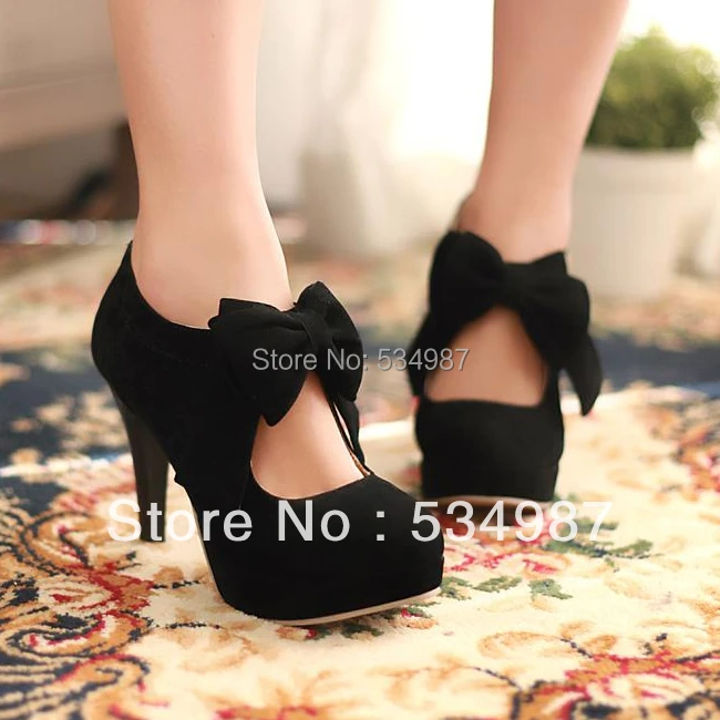 front tie heels