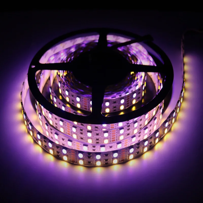 5 м RGBW RGBWW светодиодные полосы света 5050SMD Двухрядные 120 светодиодов/M RGB+ белый/теплый белый гибкие свет ленты DC12V Водонепроницаемый в полоску