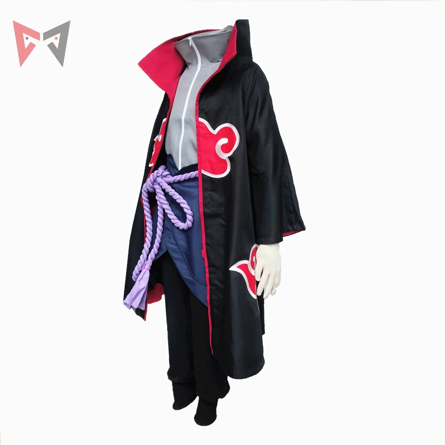 MMGG Аниме Наруто Uchiha Sasuke Косплей Костюм Taka Hebi Стиль плащ рубашка и брюки комплект