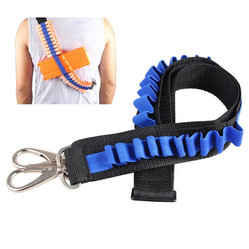 Toy Gun Soft Bullets Belt Shoulder Strap Clip Charger Darts Storage For Cartridge Holder 88 M09