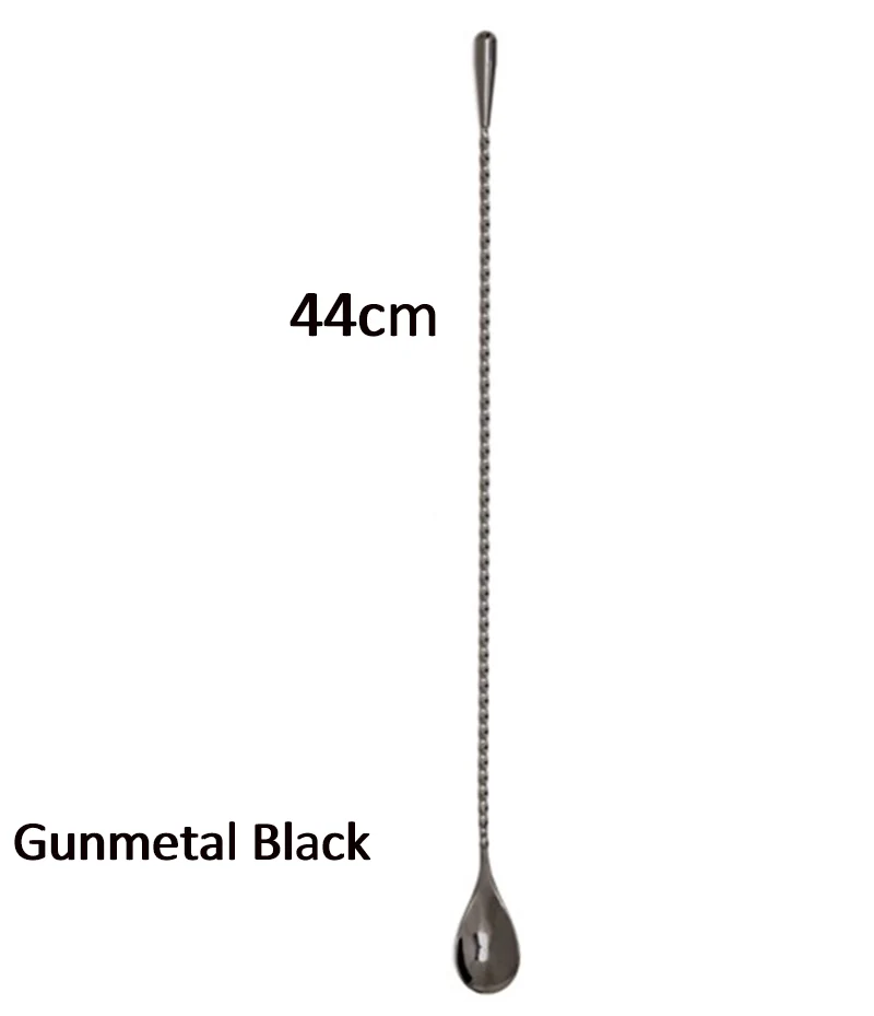 44 см 304 Нержавеющая сталь Teardrop матовый бар ложка пить смешивания Набор ложек и поварёшек бармен Инструменты коктейльное ложка мешалки