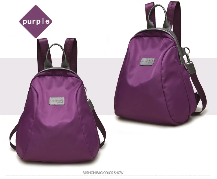 Женский рюкзак для школьников-подростков, винтажная стильная школьная сумка для девушек, водонепроницаемый нейлоновый рюкзак, женский рюкзак 16x28x36cm