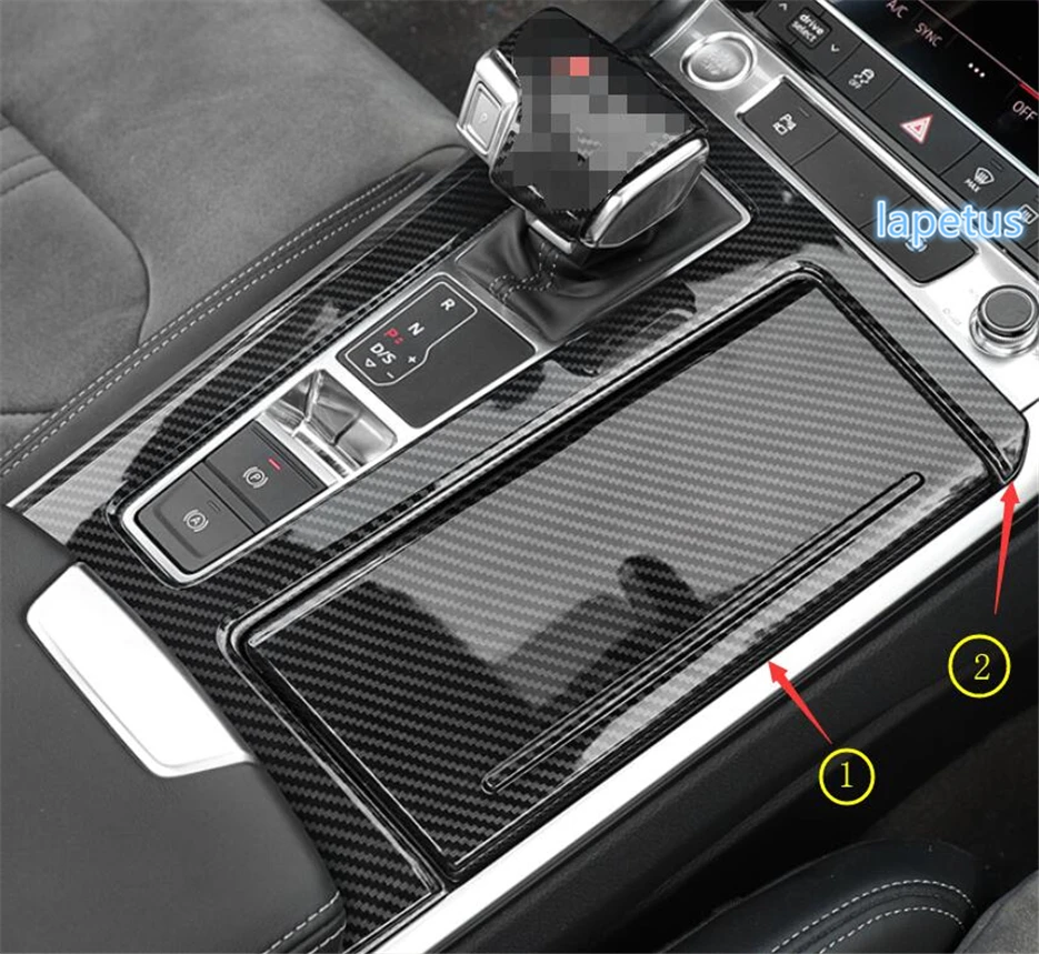 

Lapetus Inner Console Gear Shift Control Panel Decoration Frame Cover Trim ABS Fit For Audi A6 C8 2019 / Matte Carbon Fiber Look