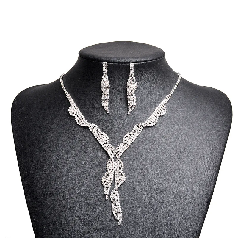 Jewelry & Accessories,Fashion Jewelry Sets. Bridal jewelry, Wedding jewelry, Zircon necklace earrings set