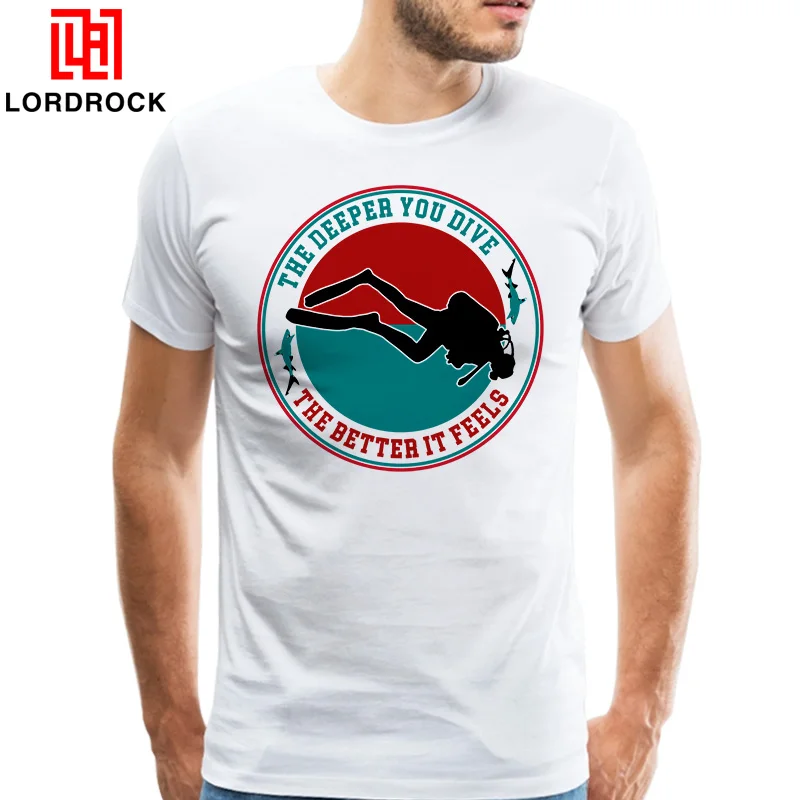 Original Basic Design Vintage Shirts Love Scuba Dive T Shirt Men Dive Diver T shirt Fashion