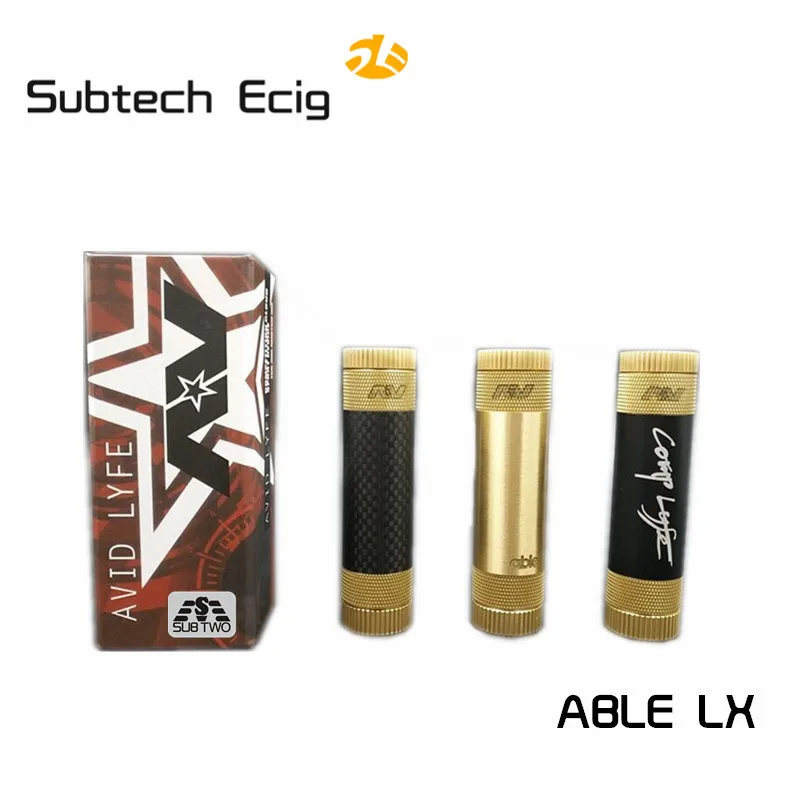 Новый Sub Two ABLE XL латунь углеродного волокна Av able Mod 24 мм Диаметр распылитель vape с E механический мод сигареты 510 нить