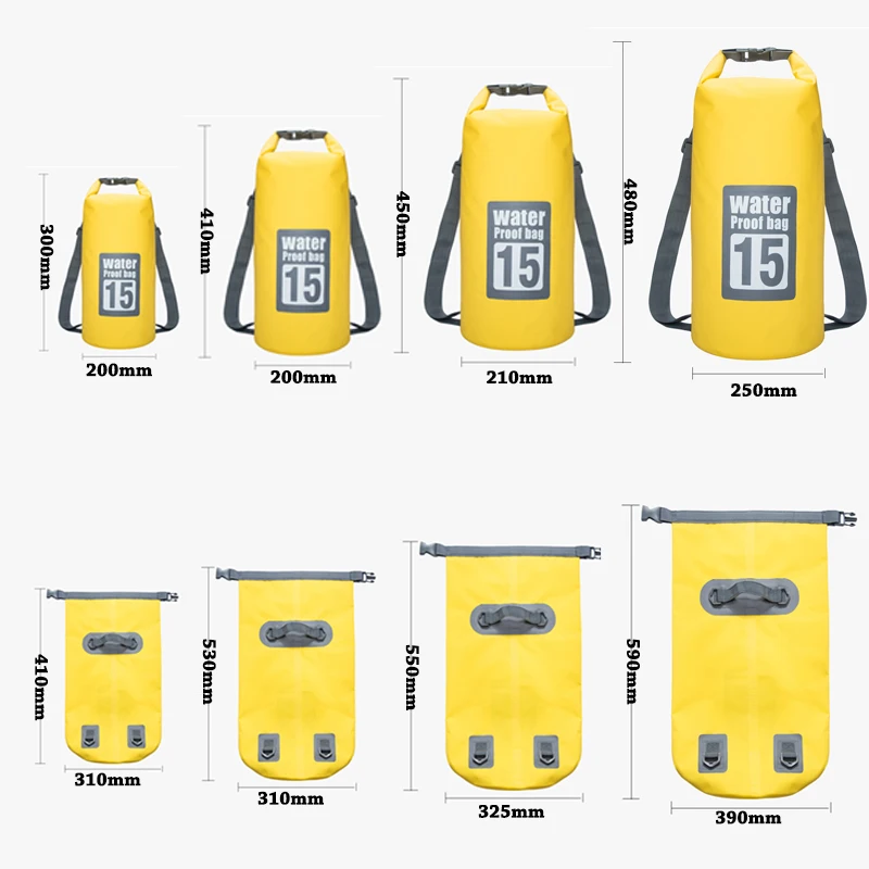 15L 20L водонепроницаемые сумки для плавания, сумка для хранения сухих мешков, сплав на каноэ каяках спортивные сумки, Дорожный комплект оборудования