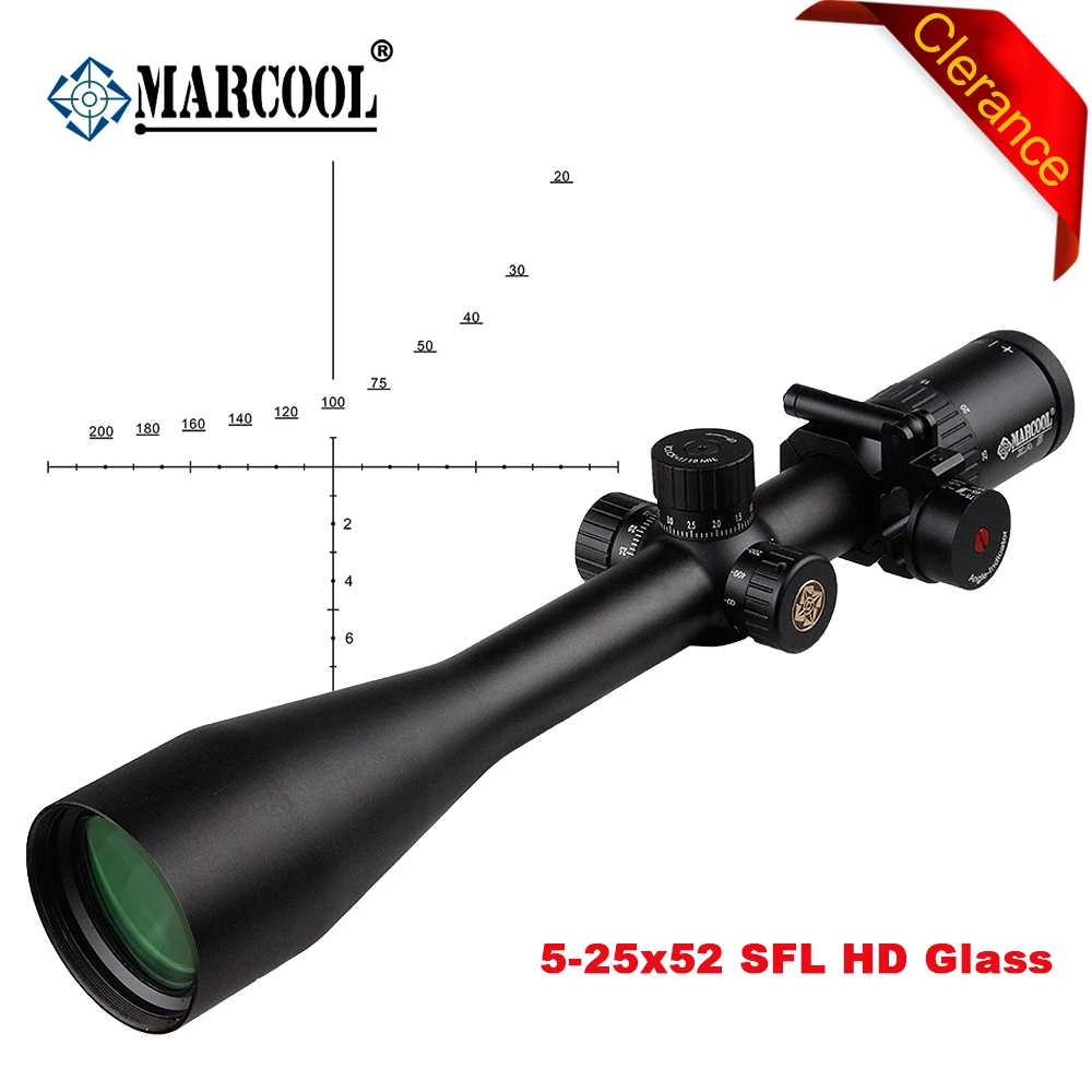 MARCOOL 5 25X52 SFL HD очки AK Тактические страйкбол спортивные оптический прицел Прицелы