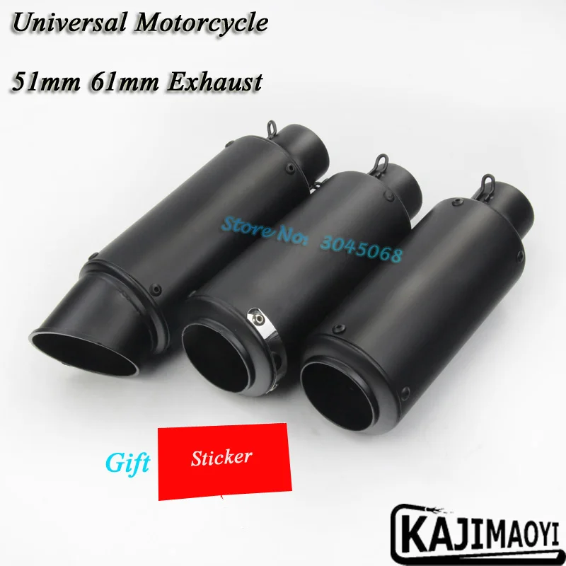 

Universal 51mm 61mm Motorcycle Exhaust Pipe Escape Motorbike Muffler With Sticker For Suzuki GSXR600 S1000RR Ninja250 R6 CBR1000