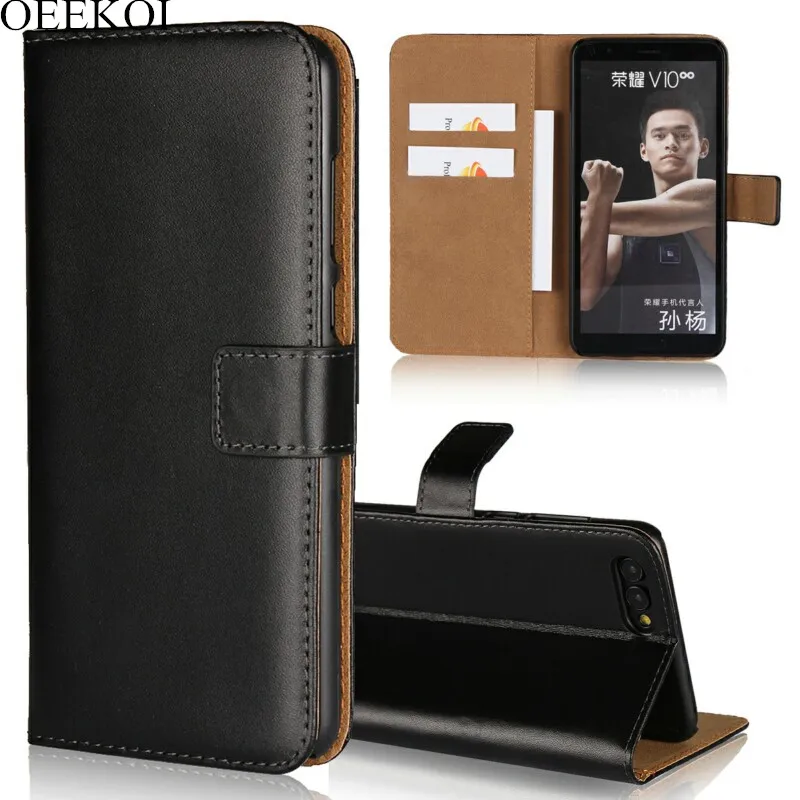 

OEEKOI Genuine Leather Wallet Flip Cover Case for Honor 10 Lite/8X Max/8C/8X/9i/Play/10/7C/9 Lite/6A/V10/7X/5C/8V/4X