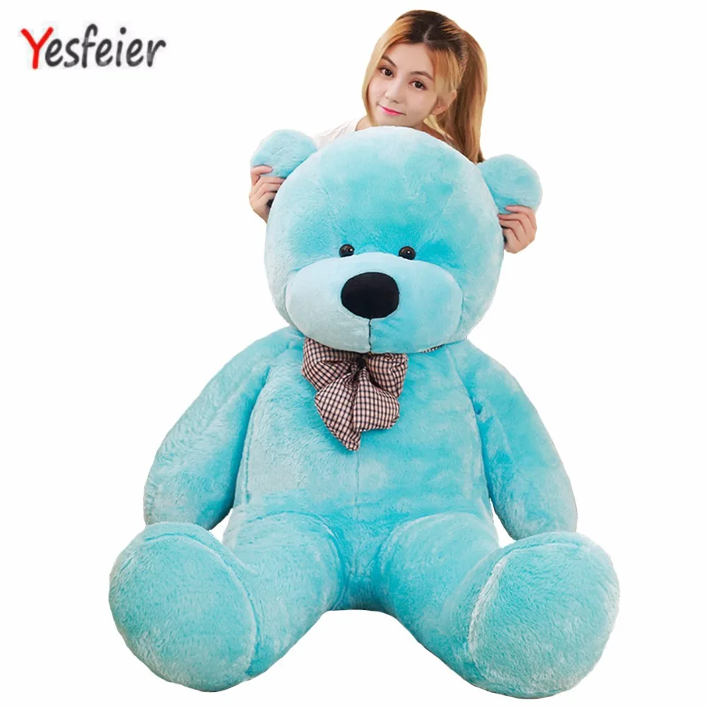 

80/120CM 7 Colors Teddy Bear Plush Toys Suffed Animals PP Cotton Blue Doll Kids Baby Birthday Pillow Cushion