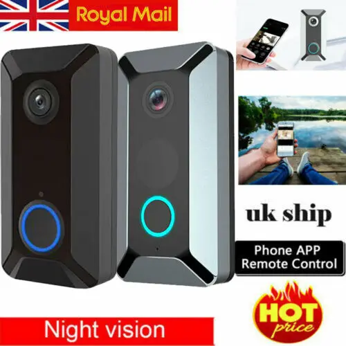 

V6 Smart WiFi Doorbell Camera Video Wireless Remote Bell CCTV Chime Phone APP