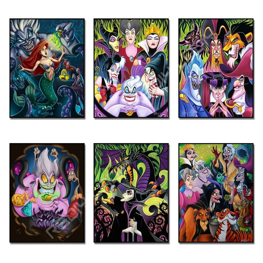

Diamond Mosaic Cartoon Full Square/Round Drill Cross Stitch Kits Resin Diamond Embroidery Witch DIY Diamond Painting Home Decor