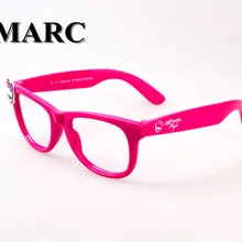 Бренд UV400 Солнцезащитные очки фиолетовые для девочек женские квадратные пластиковые детские без объектива розовые черные