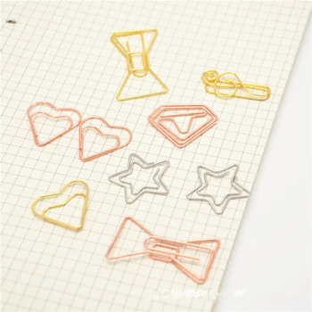 

1sets (2pc) Korea style Note Bow tie and diamond stationery bottled paperclip bookmark metal bookmark paper clip