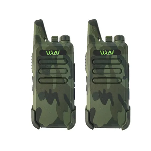 2 шт. Walkie Talkie WLN KD-C1 детская мини-радиостанция Ham CB UHF400-470MHz КВ трансивер Woki Toki USB зарядное устройство BAOFENG BF-T1 - Цвет: 2pcs camo