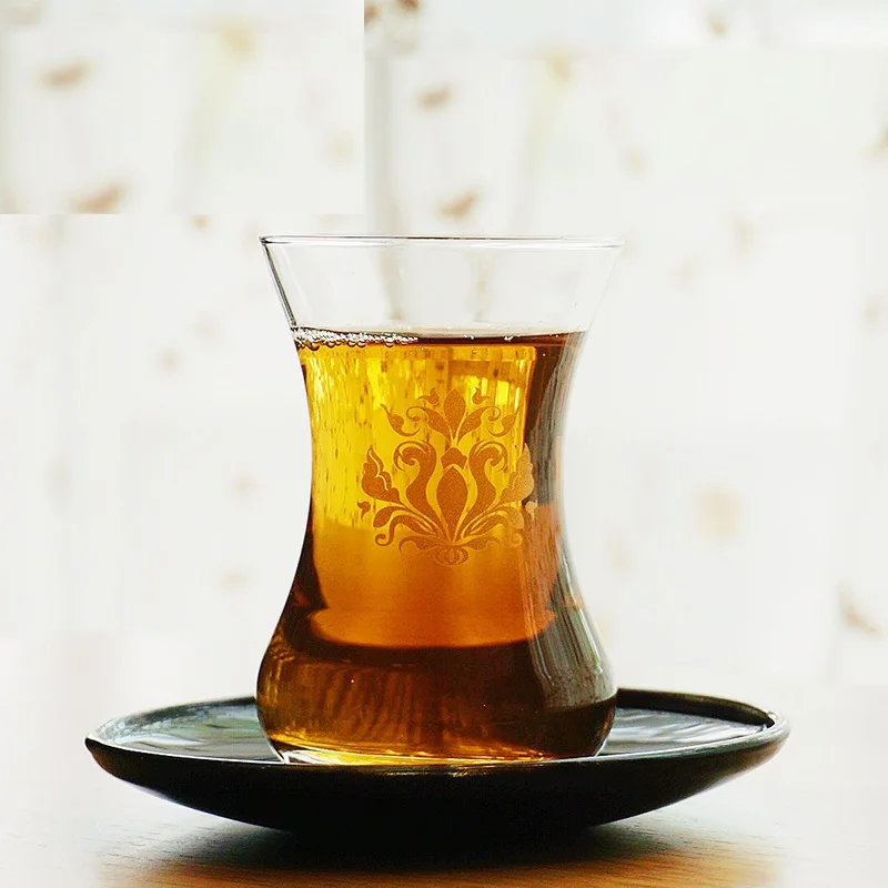 Рождественские украшения для домашней Турции, импортные стеклянные кофейные чашки, черные чайные чашки, чайный набор, чашка для горячих напитков с набором посуды, домашняя ложка
