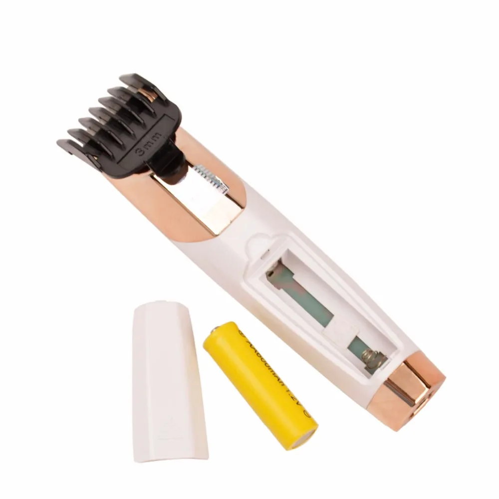 Электрическая Беспроводная Машинка для стрижки волос Регулируемый резак триммер для бороды Золотой машинка для стрижки, груминга Набор 3 мм, 6 мм, 9 мм, ограничивающие насадки 0