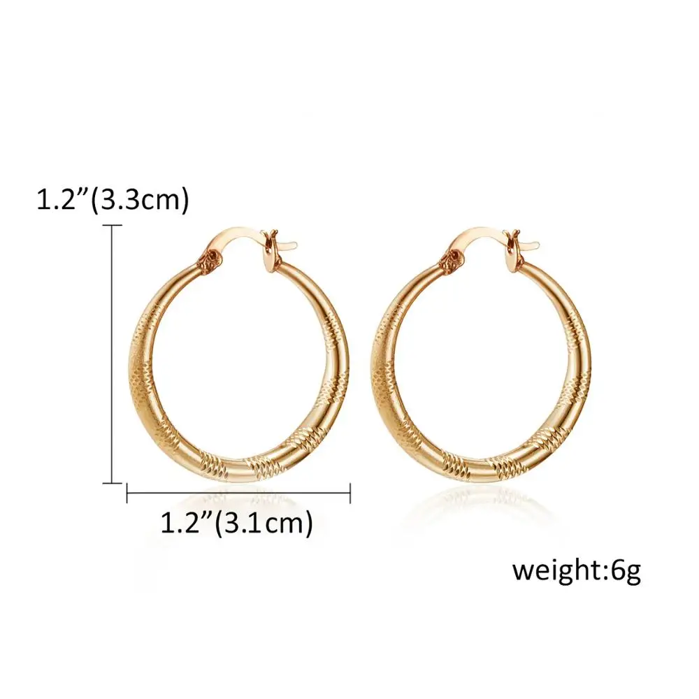 Rinhoo модные популярные 1 пара золото, цинк сплав геометрические полосатые серьги-кольца аксессуары подарок для женщин модные ювелирные изделия
