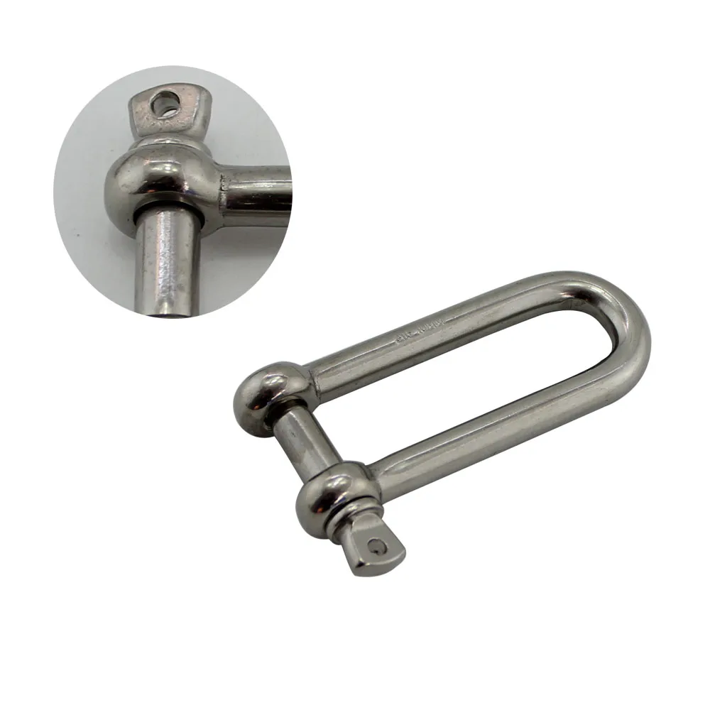 

5 Pcs Stainless Steel 316 Long D Shackle 5/12" (10mm) Marine Grade Dee