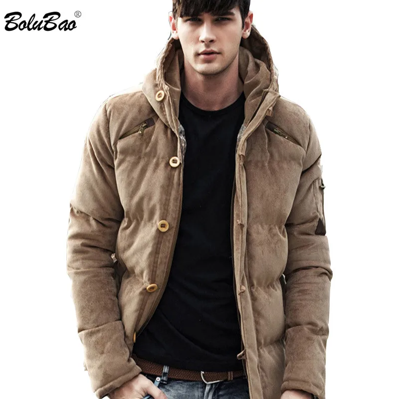 

BOLUBAO Brand Men Parkas Coats Winter New Thick Warm Fashion Men's Parka Coat Male Casual Solid Color Hooded Parka Coat