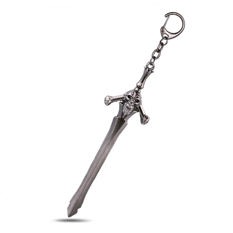 

New Game Devil May Cry 5 Demon Dante Sword Keychain Skull Metal Pendant Keyring Jewelry Chaveiro Porte Clef llaveros