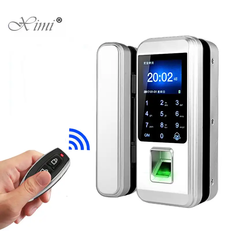 Fingerprint Door Lock Office Glass Single Double