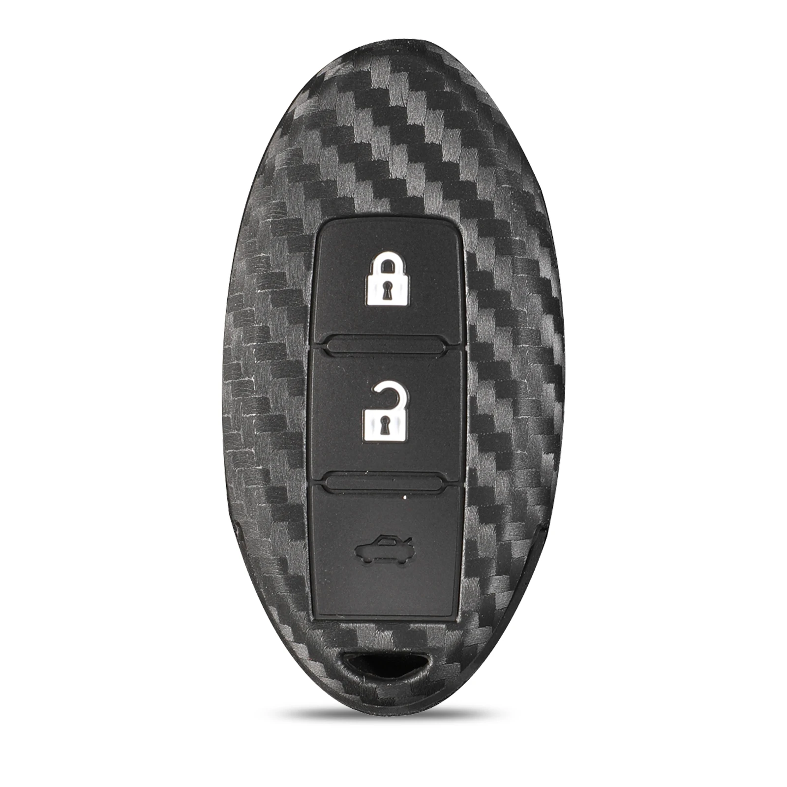 

Carbon Fiber Silicone Key Case For Nissan Tidda Livida X-Trail T31 T32 Qashqai March Juke Pathfinder Note GTR Remote Key Cover