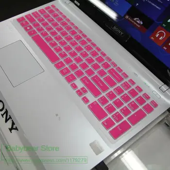 

Silicone Keyboard Cover Protector For Sony Svf15 Fit15 F15 Svf15A19Scb F15A16Scb 15.5 Inch