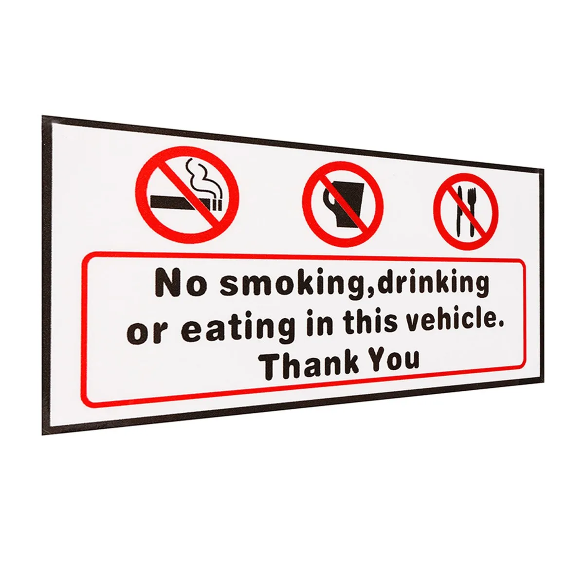 Слова не курить употребление алкоголя в этом VECHICLE Спасибо наклейки знаки автомобиль я наклейка с автобусом Предупреждение ющий знак автомобильный стиль 120*60 мм