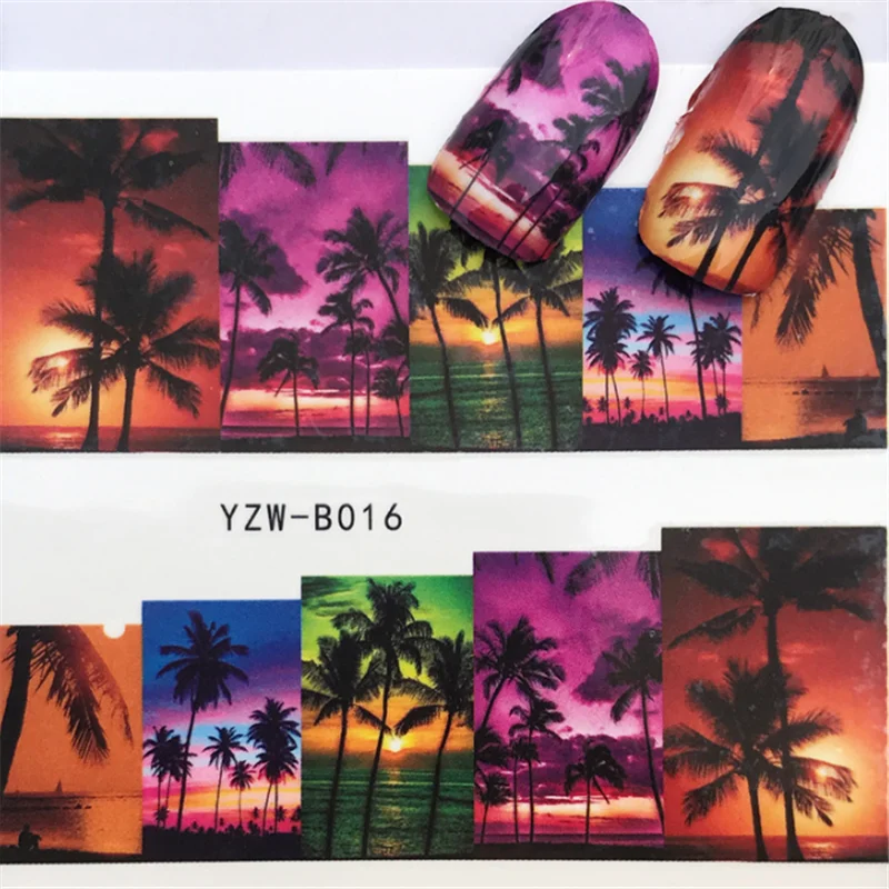 

Palm trees Nail Art Stickers Water Transfer Decals Manicure Stickers For Nails With Inscriptions Nail Sticker Lettering On Nails