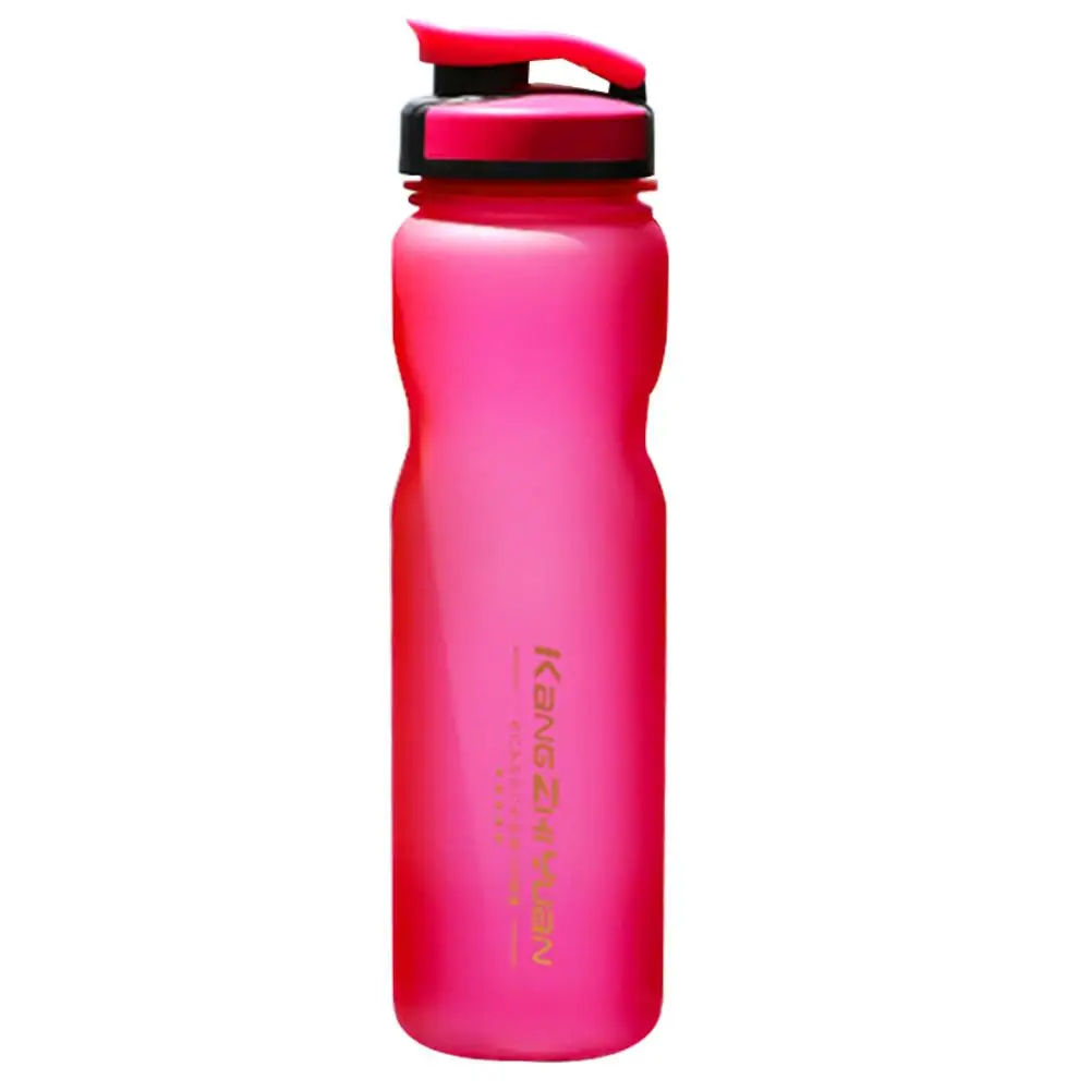 1Л Большая вместительная пластиковая большая BPA бутылка для воды, Спортивная герметичная закрытая крышка, устойчивая к разбиванию Спортивная уличная Fitne - Цвет: Розовый