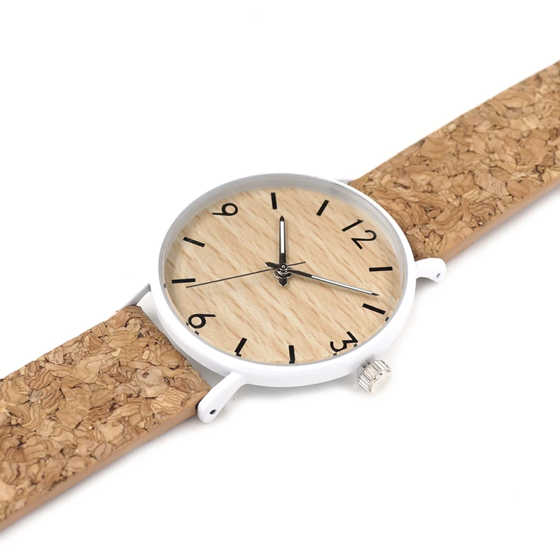 BOBO BIRD Luxury Men Watch Wood Quartz Watches Cork Strap Quartz Wristwatches relogio feminino C-E18