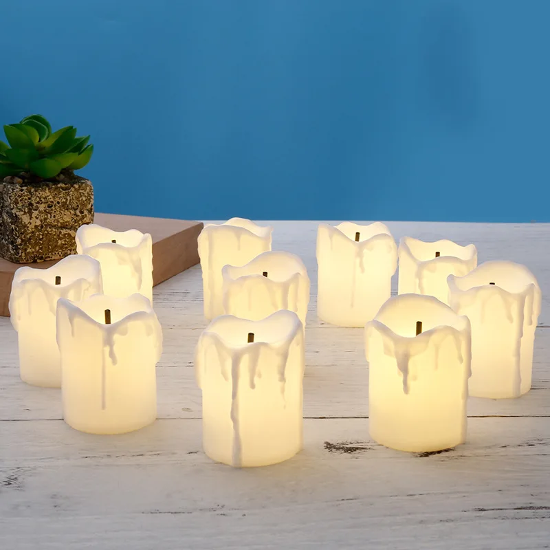 36 шт. беспламенные Свечи теплая Желтая свеча светодиодсветодиодный