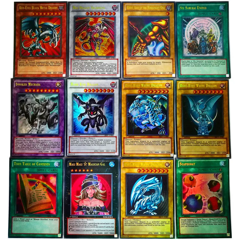 60pcs Shining Cards No duplicate Japan Anime Cards Game Battle Children English Game Cards Cartoon Rare Dragon Cards Toys