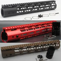 Trirock 12 ''дюймовый Длина m-lok цевье железнодорожных Бесплатная поплавок крепление Системы черный/красный/TAN Цвет fit. 223/5. 56 винтовка Бесплатная