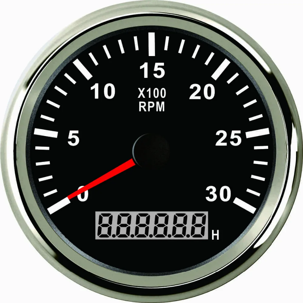 Waterproof 85mm Generator Tachometer Rpm Rev Counter 03000rpm With Led