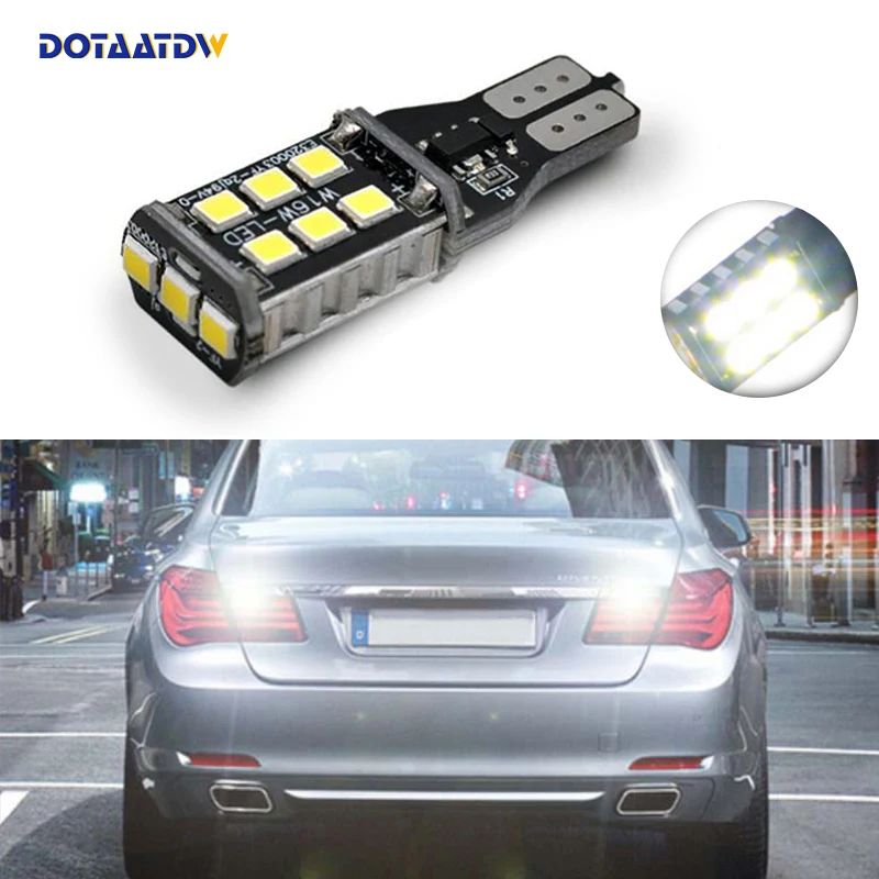 1x T15 W16W Canbus 6000 К ксенон белый 15 Светодиодный обратная светильник для BMW 5 серия E60 E61