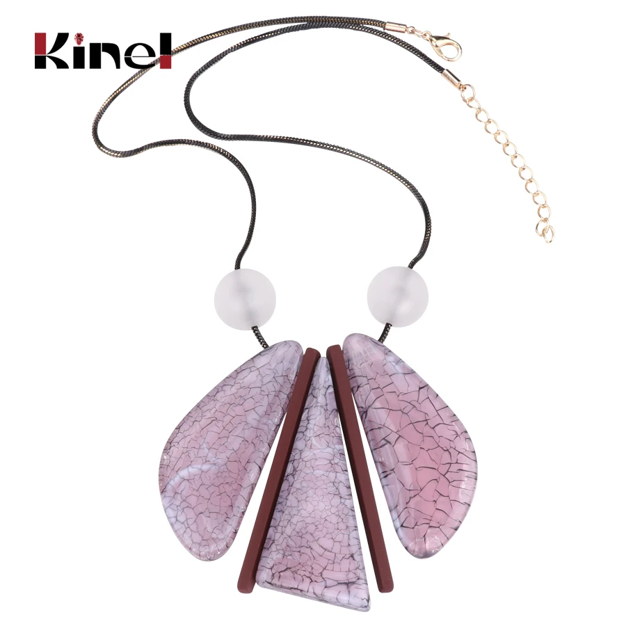 

Kinel Christmas Gift Fashion Vintage Necklace Ethnic Style Big Geogemtric Pendant Necklace For Women Clothing Accessories