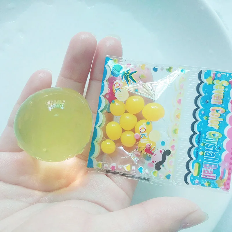 50 шт. большие сумасшедшие шарики для выращивания воды Волшебные водяные бусины Разноцветные желе гель для детей игрушки - Цвет: Цвет: желтый
