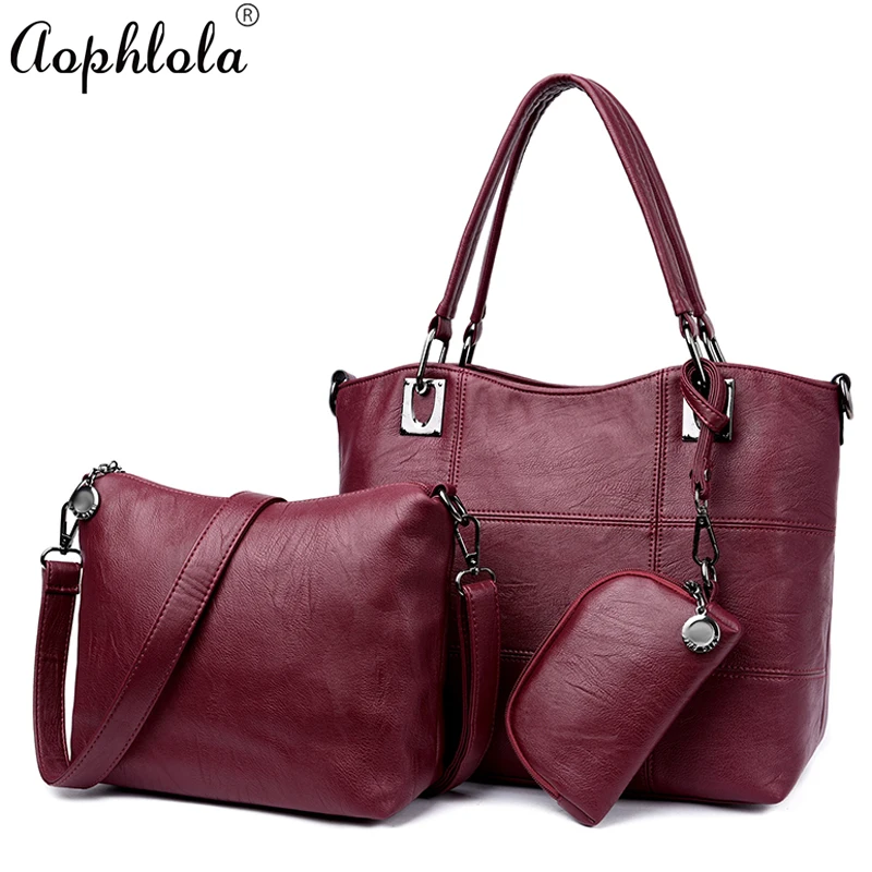 2-Pcs-Fashion-Women-Handbag-Large-Woman-Messenger-Bag-Female-Leather-Composite-Shoulder-Bag-Women-s