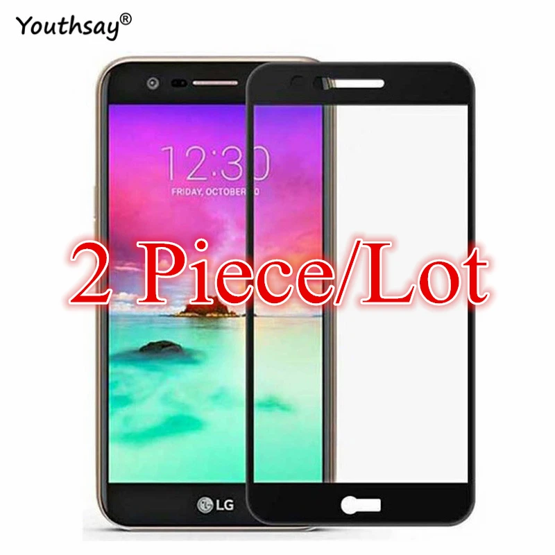 Для стекла LG K10 Защитная пленка для экрана с полным покрытием клея 2017 закаленное