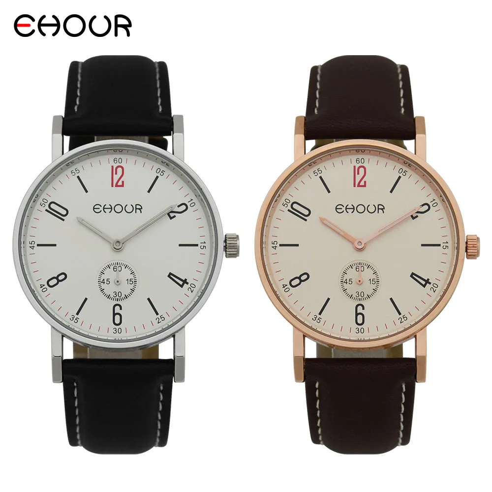 

Mens Watches EHOUR Brand Luxury Casual Military Quartz Sports Wristwatch Leather Strap Male Clock watch relogio masculino