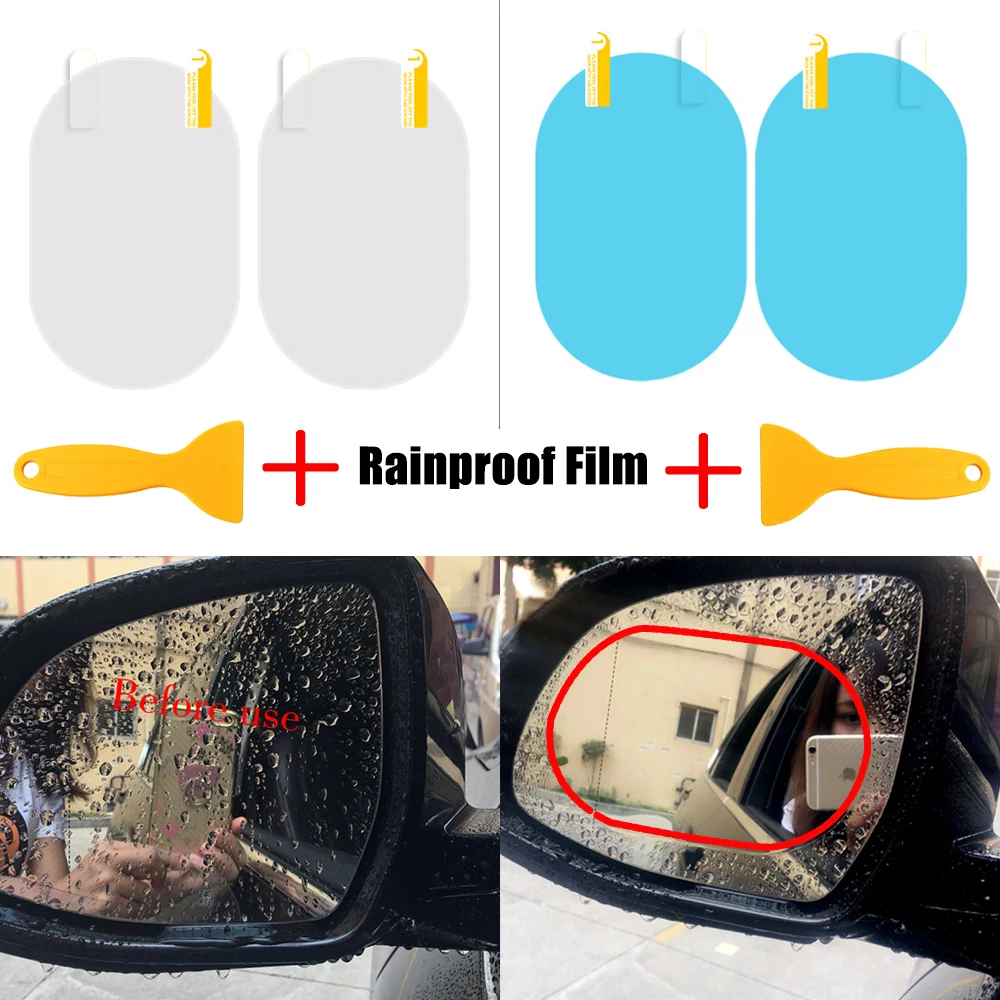 

Car Styling Rainproof Car Side Mirror Film Sticker for Auto Truck Motorcycle Rearview Mirror Film Rain Shield for Ford BMW Audi