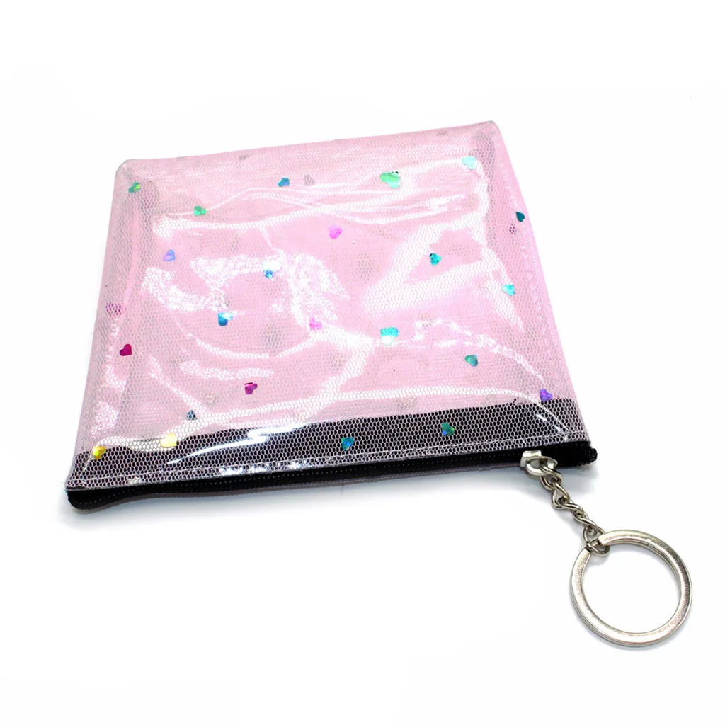 Модный прозрачный Кошелек для монет для женщин с милым принтом закуски портмоне картхолдер(кошелек для пластиковых карт) держатель для ключей